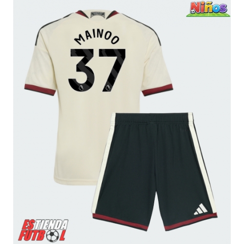 Manchester United Kobbie Mainoo #37 Tercera Equipación Niños 2026-27 Manga Corta (+ Pantalones cortos)